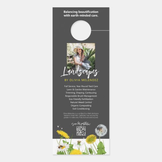 ナチュラルローンサー気にビスプロモーションダンデヨンミツバチ ドアノブサイン (裏面)