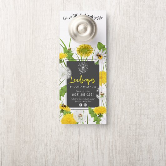 ナチュラルローンサー気にビスプロモーションダンデヨンミツバチ ドアノブサイン (ノブ)