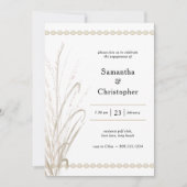 ナチュラルワイルドグラス婚約パーティ 招待状 (正面)