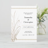 ナチュラルワイルドグラス婚約パーティ 招待状 (スタンド正面)