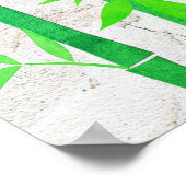 ナチュラル抽象芸術グリーンバン素朴ブ ポスター (角)