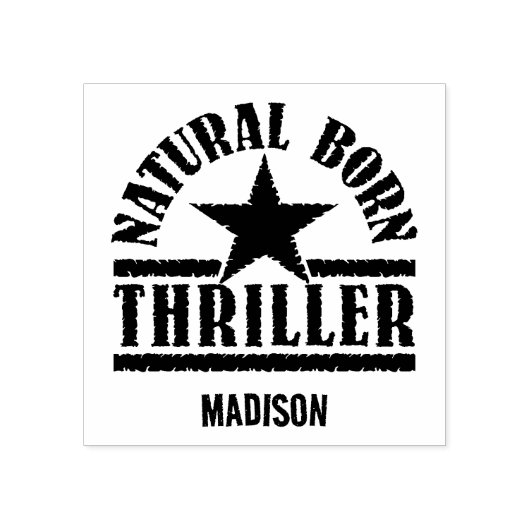 ナチュラル生まれスリラー名前をカスタムする ラバースタンプ (インプリント)