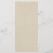 ナチュラル素朴クミニマルラ結婚フトのメニューカード メニュー (裏面)