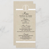 ナチュラル素朴クミニマルラ結婚フトのメニューカード メニュー (正面/裏面)