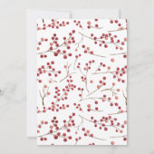 ナチュラル素朴レッドベリークリスマスパーティー 招待状 (裏面)