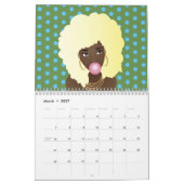 ナチュラル美しいコレクション |水玉模様カレンダー カレンダー (3月 2027)