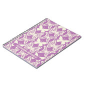 ナチュラル蝶オンパープルノート ノートブック (左側)