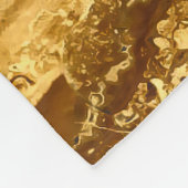 ナチュラル金ゴールド大理石タイルパターン フリースブランケット (角)