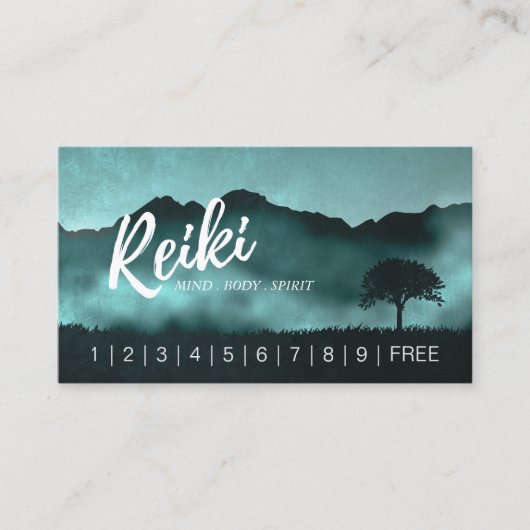 ナチュラル霊気マスターヨガインストラクターロイヤリティパンチ ロイヤリティカード (正面)