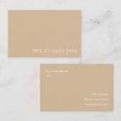 ナチュラル、お会いできて光栄、挨拶、名刺 名刺 (正面/裏面)