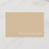 ナチュラル、お会いできて光栄、挨拶、名刺 名刺 (正面)