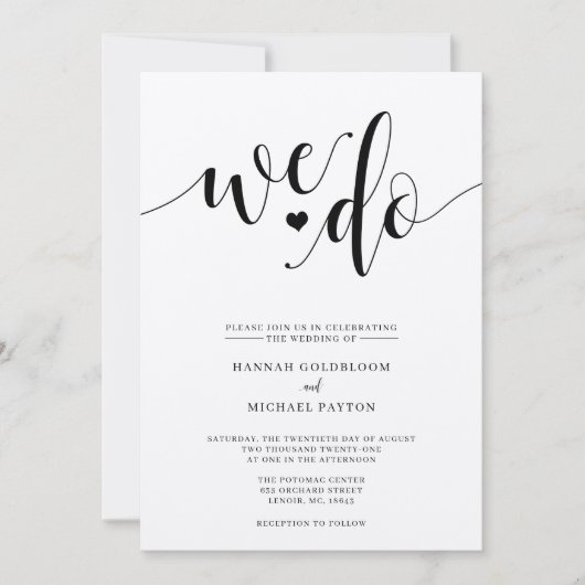 ナチュラル ウェディング ご招待 招待状 (正面)