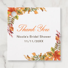 ナチュラル オータム ウェディング シャワー 紅葉 フェイバータグ