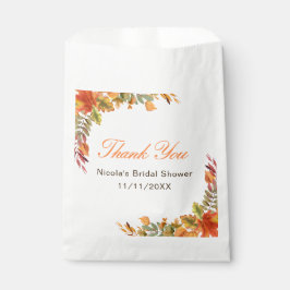 ナチュラル オータム ウェディング シャワー 紅葉 フェイバーバッグ