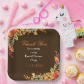 ナチュラル オータム ウェディング シャワー 紅葉 ペーパープレート (パーティー)