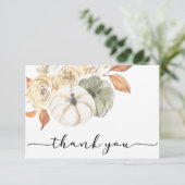 ナチュラル オータム パンプキン サンクス カード (スタンド正面)