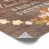 ナチュラル オータム パンプキン ブライダル シャワー ウェルカム ポスター (角)