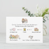 ナチュラル カップルシャワー 招待状 花 イラスト (スタンド正面)