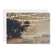 ナチュラル カントリー フィールド & ライト ウェディング 招待状