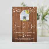 ナチュラル カントリー 向日葵 バーン ストリング ライト セーブザデート (スタンド正面)