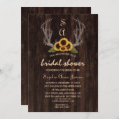 ナチュラル カントリー 向日葵 鹿の角 結婚式 招待状 (正面/裏面)