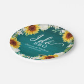 ナチュラル サンフラワーズ 結婚式 披露宴 ペーパープレート (アングル)