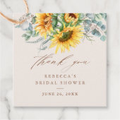 ナチュラル サンフラワー ブライダル シャワー サンクス フェイバータグ (正面)