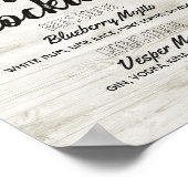 ナチュラル シグネチャー カクテル ドリンク メニュー ウェディング デコレーション (角)