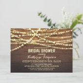 ナチュラル ストリング ライト ロマンチック ブライダル シャワー 招待状 (スタンド正面)