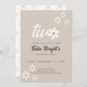 ナチュラル ダイシー ボヘミアンバースデー招待状 招待状 (正面/裏面)