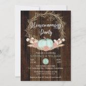 ナチュラル パンプキンパンパスリース  新築祝いパーティー 招待状 (正面)