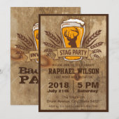 ナチュラル ビール & スタッグ バチェラーパーティー カード (正面/裏面)