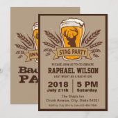 ナチュラル ビール 大麦 ハンター / 結婚前のお別れパーティー カード (正面/裏面)