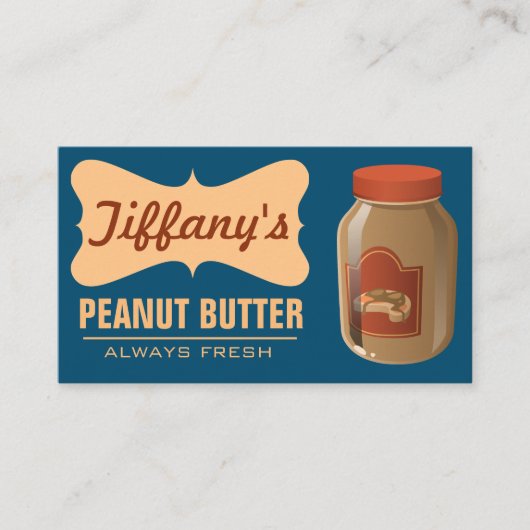 ナチュラル|ピーナオーガニックッツバター|手作りバター 名刺 (正面)