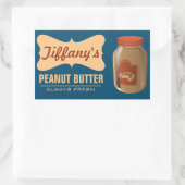 ナチュラル |ピーナッオーガニックトバター |手作りバター 長方形シール (バッグ)