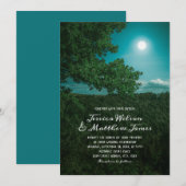 ナチュラル フォレスト ロマンチック ムーン カントリー ネイチャー ウェディング 招待状 (正面/裏面)