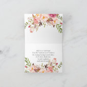 ナチュラル フラワー ウェディング サンクス サンキューカード (内部)