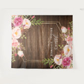 ナチュラル フラワー ウェディング シャワー 背景 タペストリー (正面(横))