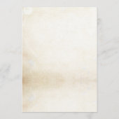 ナチュラル フラワー ウォーターカラー ヴィンテージ ブライダル シャワー 招待状 (裏面)