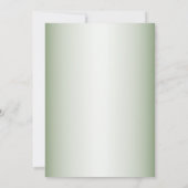 ナチュラル フラワー グリーン リーフ 結婚式 披露宴 招待状 (裏面)