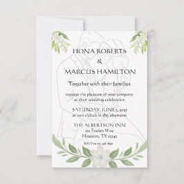 ナチュラル フラワー＆ミニマル エレガント ウェディング RSVP