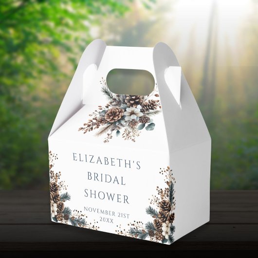 ナチュラル フラワー 松ぼっくり フォレスト ブライダルシャワー フェイバーボックス