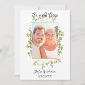 ナチュラル ブランチ グリーン ウェディング 招待状 (正面)
