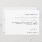 ナチュラル ボタニカル グリーンのウェディング フォト サンクスカード サンキューカード (裏面)