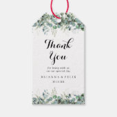 ナチュラル ボタニカル ユーカリ グリーン ウェディング ギフトタグ (正面)