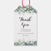 ナチュラル ボタニカル ユーカリ グリーン ウェディング ギフトタグ (裏面)