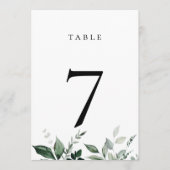 ナチュラル ボタニック グリー ネイチャー テーブル ナンバー カード (正面)