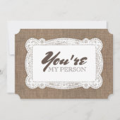 ナチュラル ユニーク ブライズメイド / オナー メイド 提案 招待状 (正面)