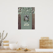 ナチュラル ライト & ウッド フォト セージ ブライダル シャワー III ポスター (キッチン)