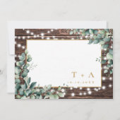 ナチュラル ライト グリーン ウェディング 招待状 (裏面)